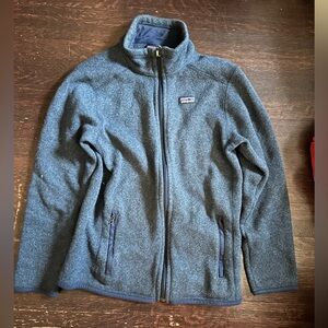Patagonia Youth sz XL Blue Better Sweater full zip Jacket